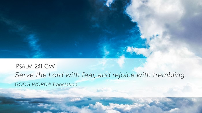 Psalm 2:11 GW Bible Verse Image