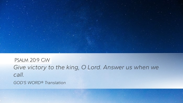 Psalm 20:9 GW Bible Verse Image