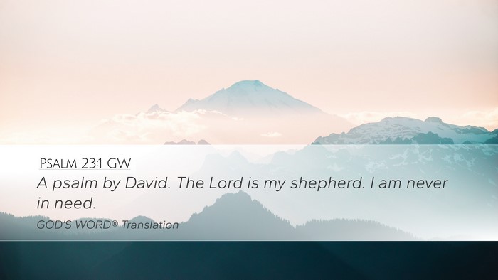 Psalm 23:1 GW Bible Verse Image
