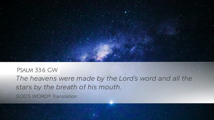 Psalm 33:6 GW Bible Verse Image
