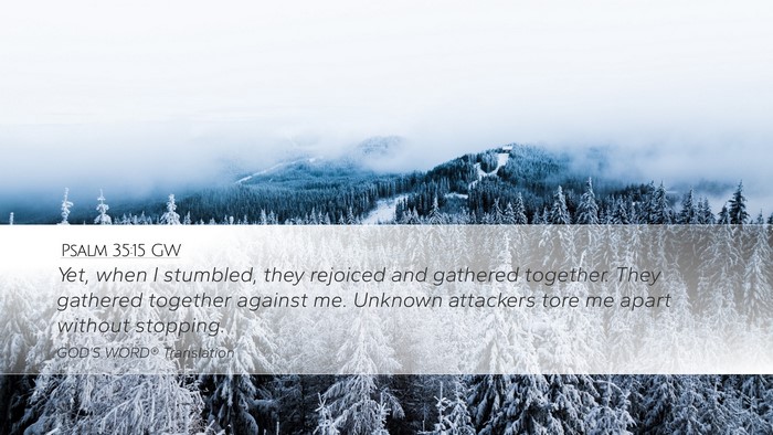 Psalm 35:15 GW Bible Verse Image