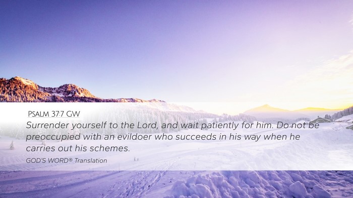 Psalm 37:7 GW Bible Verse Image