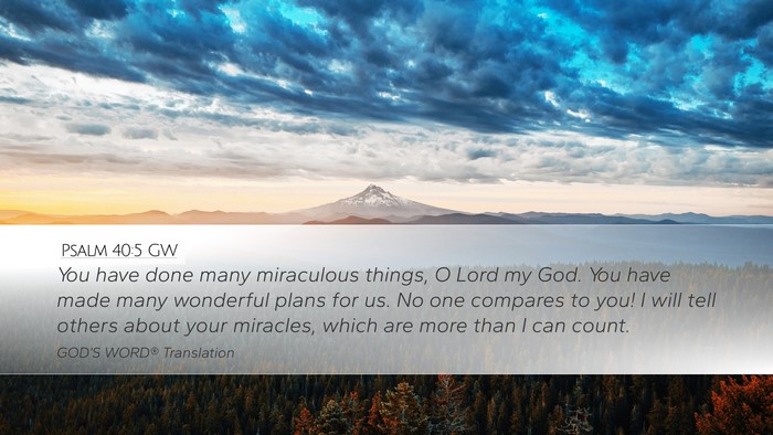 Psalm 40:5 GW Bible Verse Image
