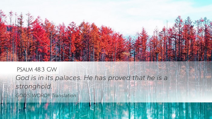 Psalm 48:3 GW Bible Verse Image