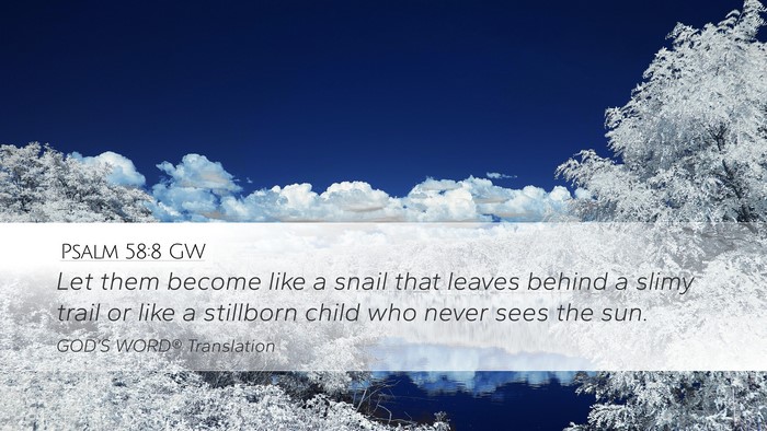 Psalm 58:8 GW Bible Verse Image