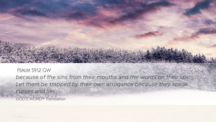 Psalm 59:12 GW Bible Verse Image