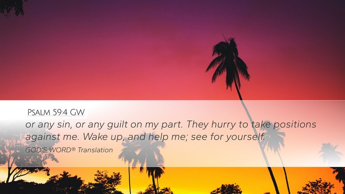 Psalm 59:4 GW Bible Verse Image
