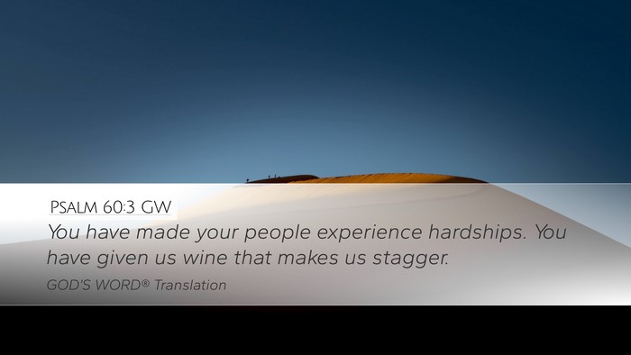 Psalm 60:3 GW Bible Verse Image