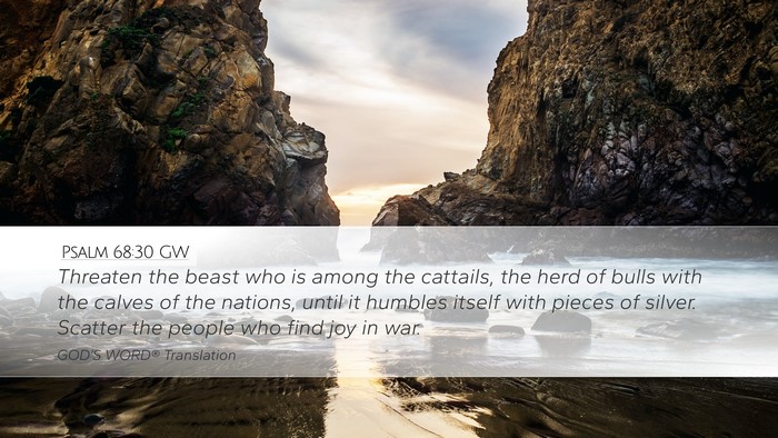 Psalm 68:30 GW Bible Verse Image