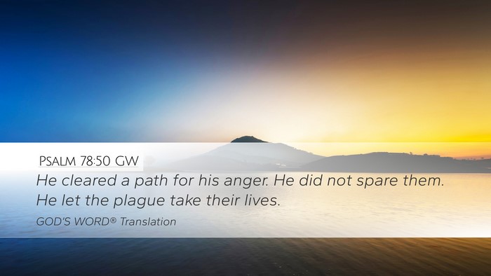 Psalm 78:50 GW Bible Verse Image