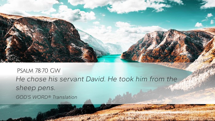 Psalm 78:70 GW Bible Verse Image