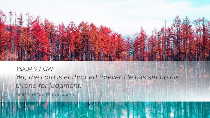 Psalm 9:7 GW Bible Verse Image