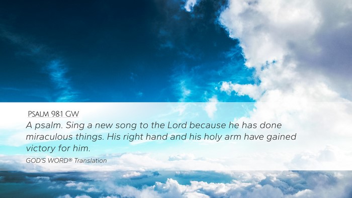 Psalm 98:1 GW Bible Verse Image