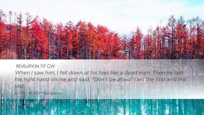 Revelation 1:17 GW Bible Verse Image