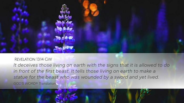 Revelation 13:14 GW Bible Verse Image