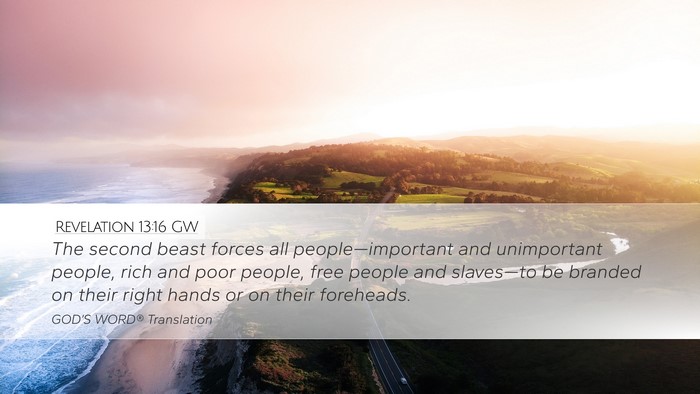Revelation 13:16 GW Bible Verse Image