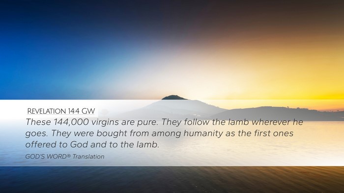 Revelation 14:4 GW Bible Verse Image