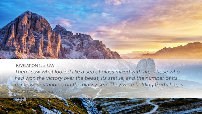 Revelation 15:2 GW Bible Verse Image