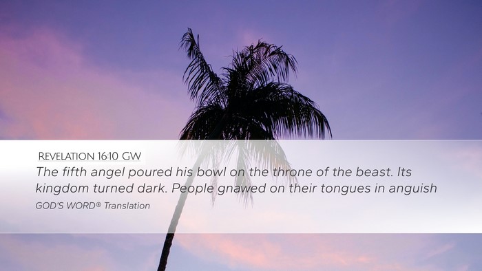 Revelation 16:10 GW Bible Verse Image