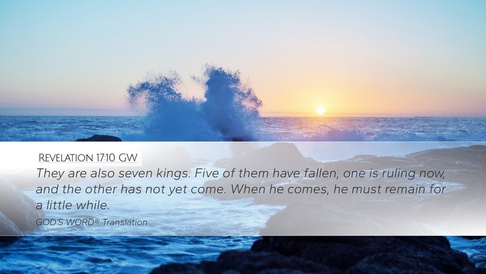 Revelation 17:10 GW Bible Verse Image