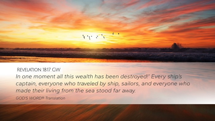 Revelation 18:17 GW Bible Verse Image