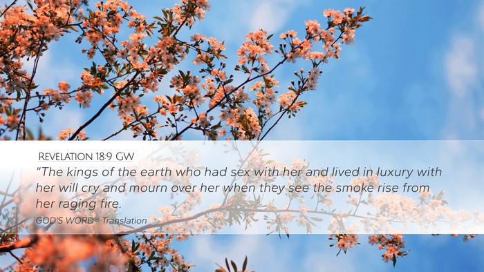 Revelation 18:9 GW Bible Verse Image