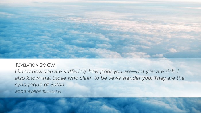 Revelation 2:9 GW Bible Verse Image
