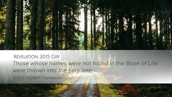 Revelation 20:15 GW Bible Verse Image