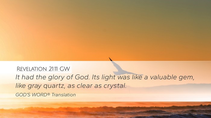 Revelation 21:11 GW Bible Verse Image