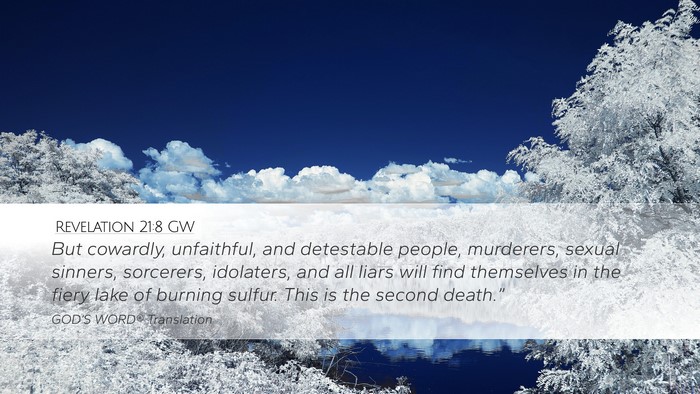 Revelation 21:8 GW Bible Verse Image