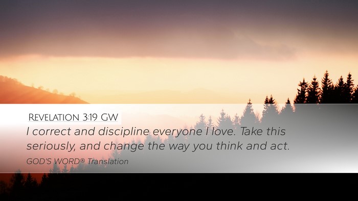 Revelation 3:19 GW Bible Verse Image