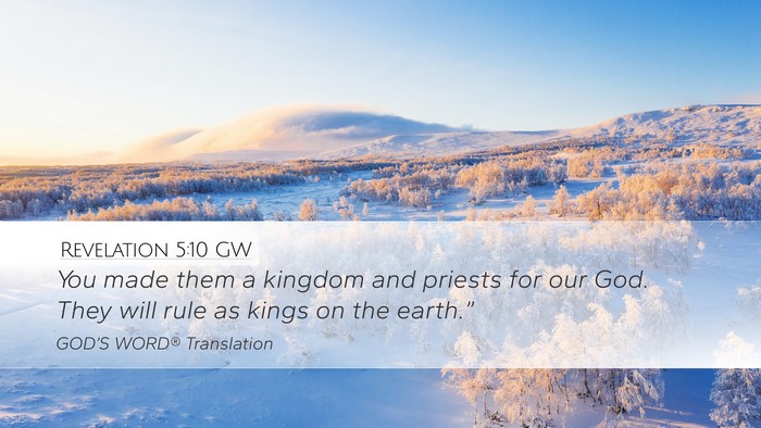 Revelation 5:10 GW Bible Verse Image