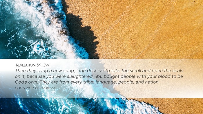 Revelation 5:9 GW Bible Verse Image