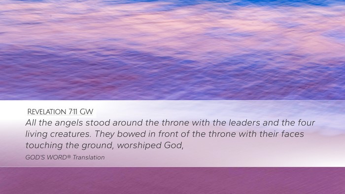 Revelation 7:11 GW Bible Verse Image