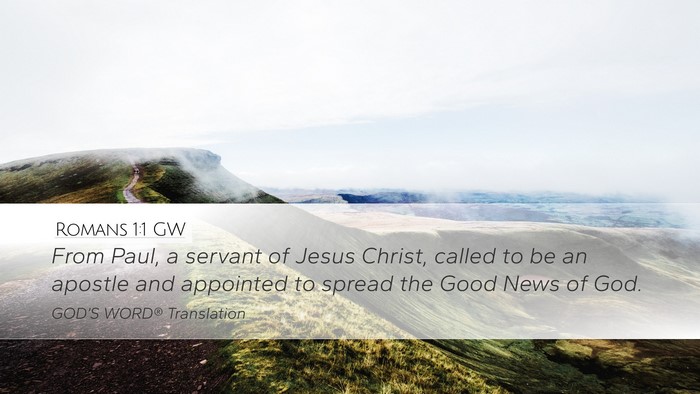 Romans 1:1 GW Bible Verse Image