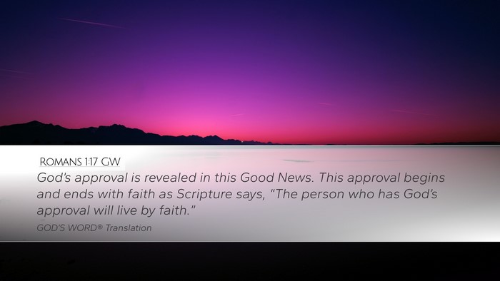 Romans 1:17 GW Bible Verse Image