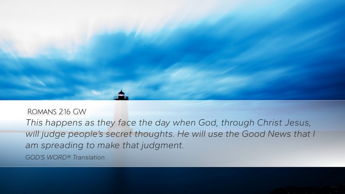 Romans 2:16 GW Bible Verse Image