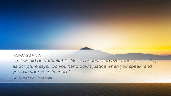 Romans 3:4 GW Bible Verse Image