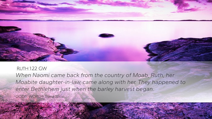 Ruth 1:22 GW Bible Verse Image