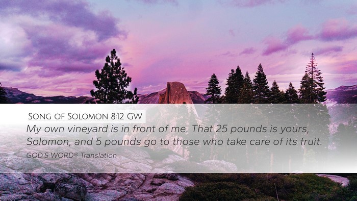 Song of Solomon 8:12 GW Bible Verse Image