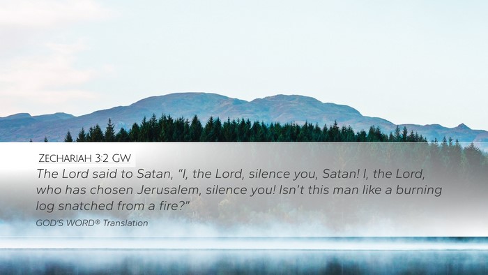 Zechariah 3:2 GW Bible Verse Image