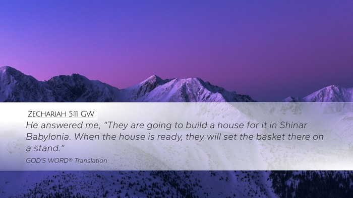 Zechariah 5:11 GW Bible Verse Image