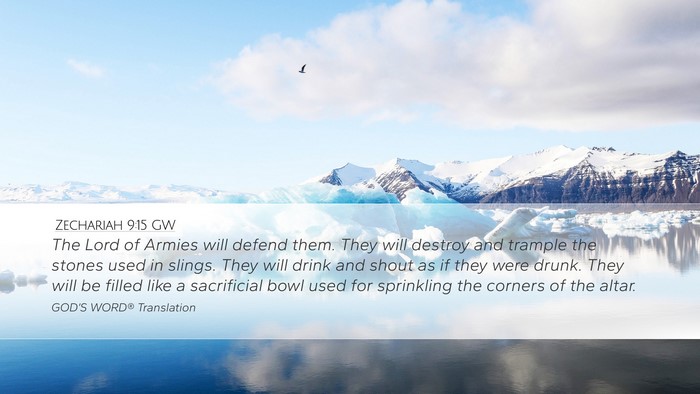 Zechariah 9:15 GW Bible Verse Image