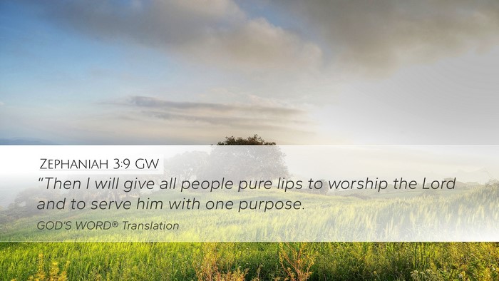 Zephaniah 3:9 GW Bible Verse Image