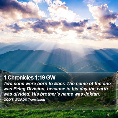 1 Chronicles 1:19 GW Bible Verse Image