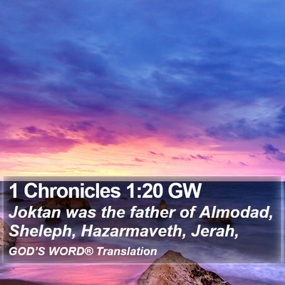 1 Chronicles 1:20 GW Bible Verse Image