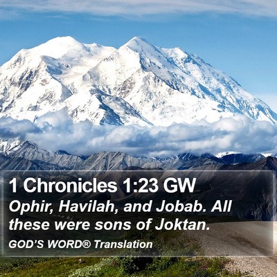 1 Chronicles 1:23 GW Bible Verse Image