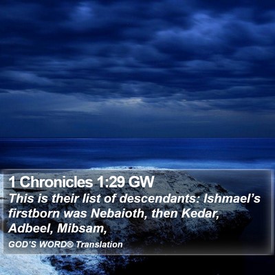 1 Chronicles 1:29 GW Bible Verse Image