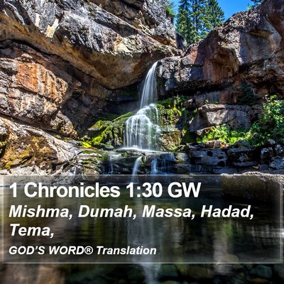 1 Chronicles 1:30 GW Bible Verse Image