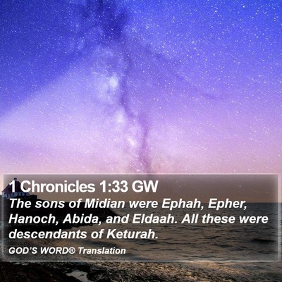 1 Chronicles 1:33 GW Bible Verse Image